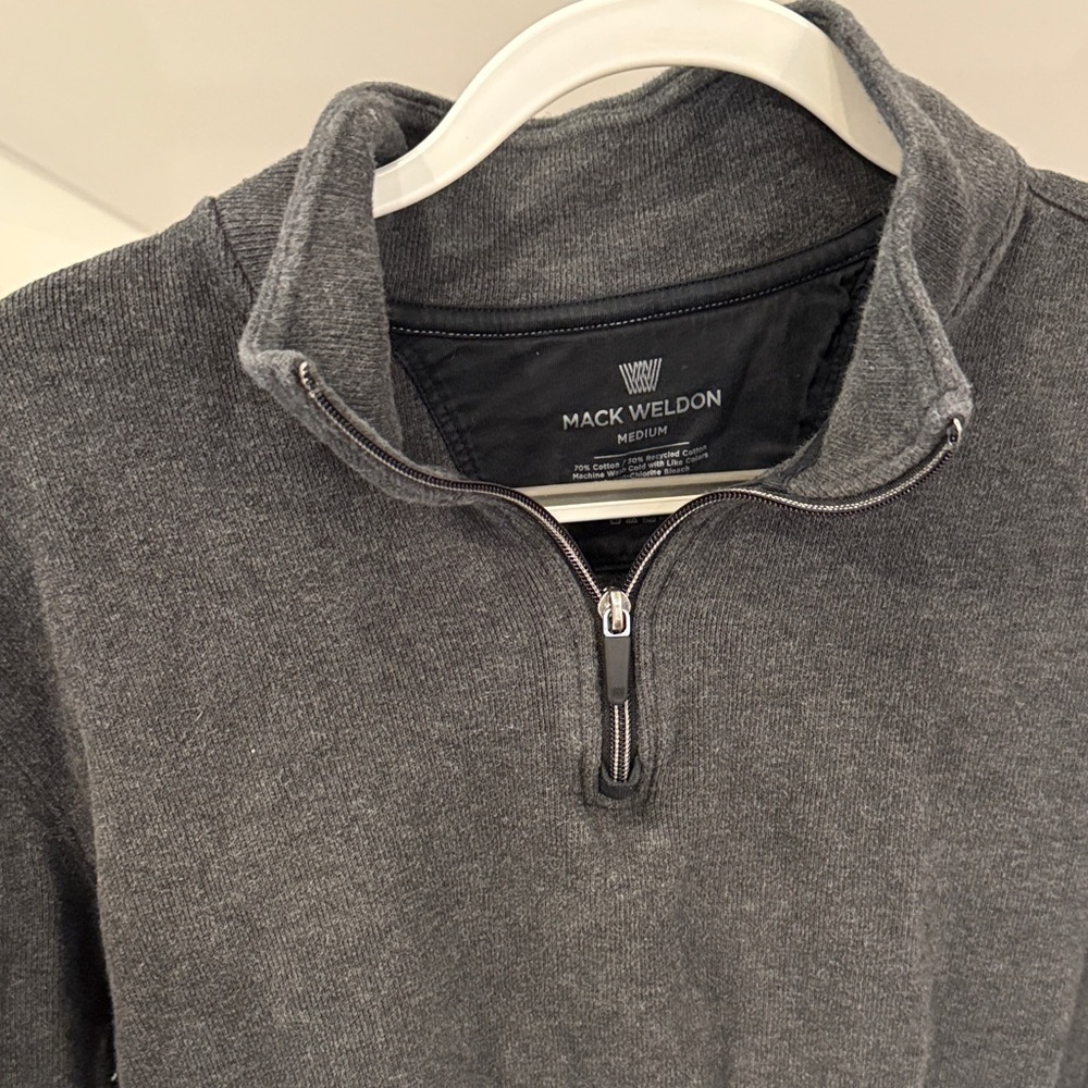 Mack Weldon Charcoal Half-Zip Sweater